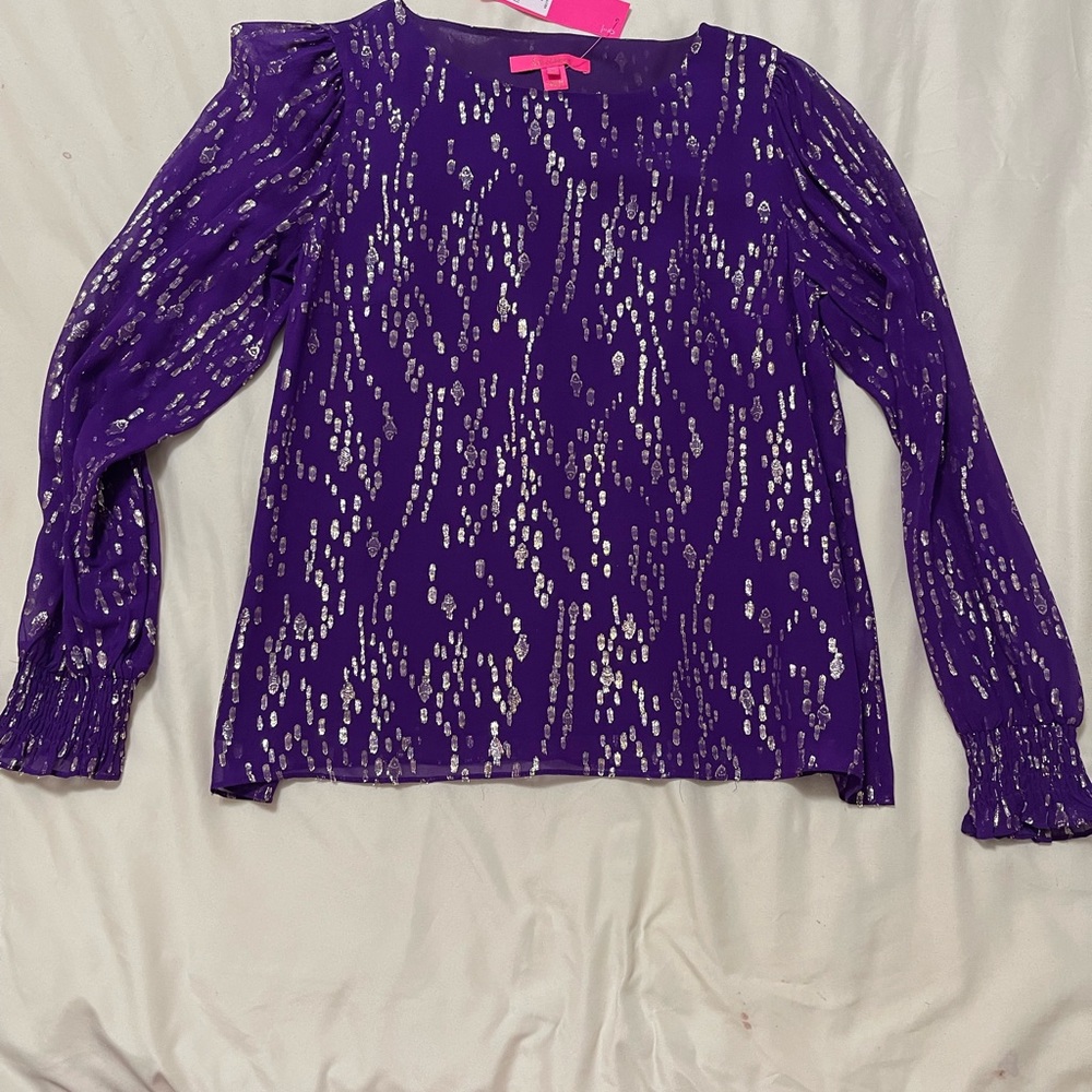 Lily Pulitzer size medium new with tag fish thread blouse